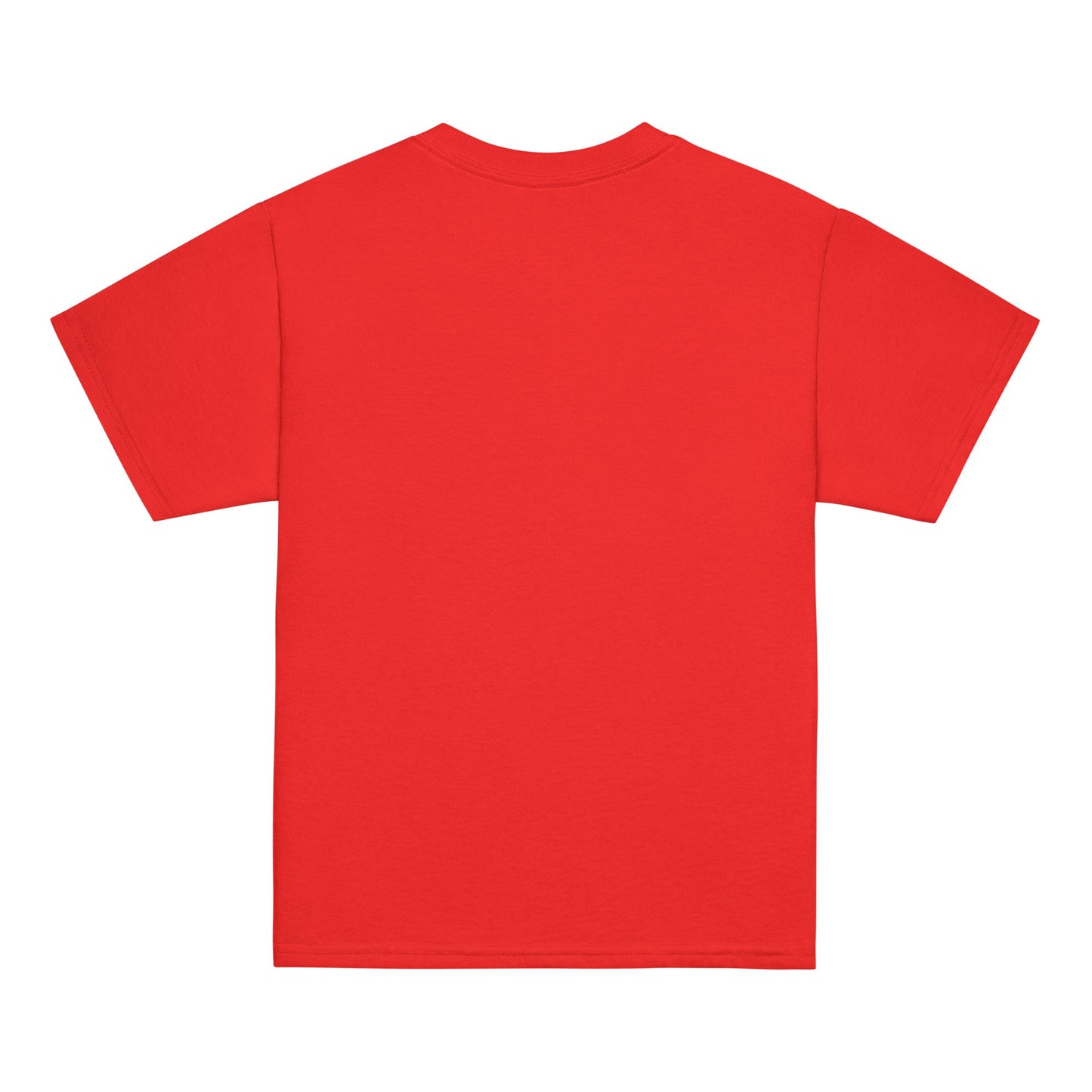 Youth classic tee in vibrant red, 100% cotton, versatile and pre-shrunk for a classic fit.