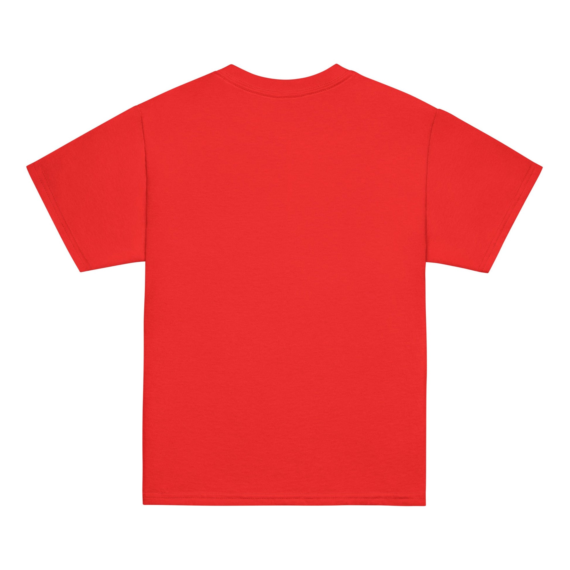Youth classic tee in vibrant red, 100% cotton, versatile and pre-shrunk for a classic fit.